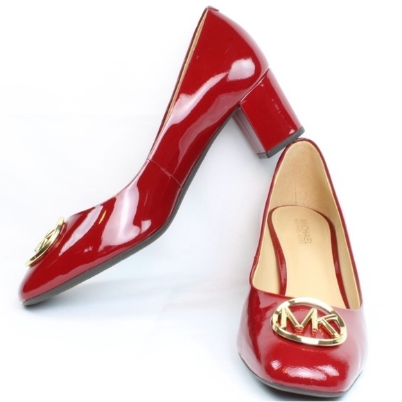 MICHAEL Michael Kors Shoes - Michael Kors Red Patent Leather Flex Pumps | Size 6.5 | Logo Heels